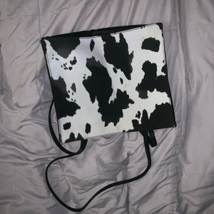 Cow print purse